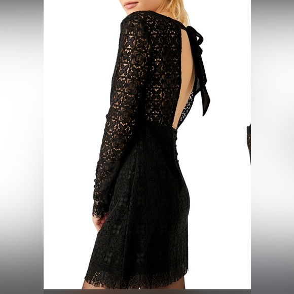 Free People Honey honey black lace minidress size 8 - Picture 2 of 5